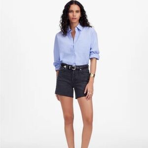 Madewell Brynn Long Short in Dark Gray